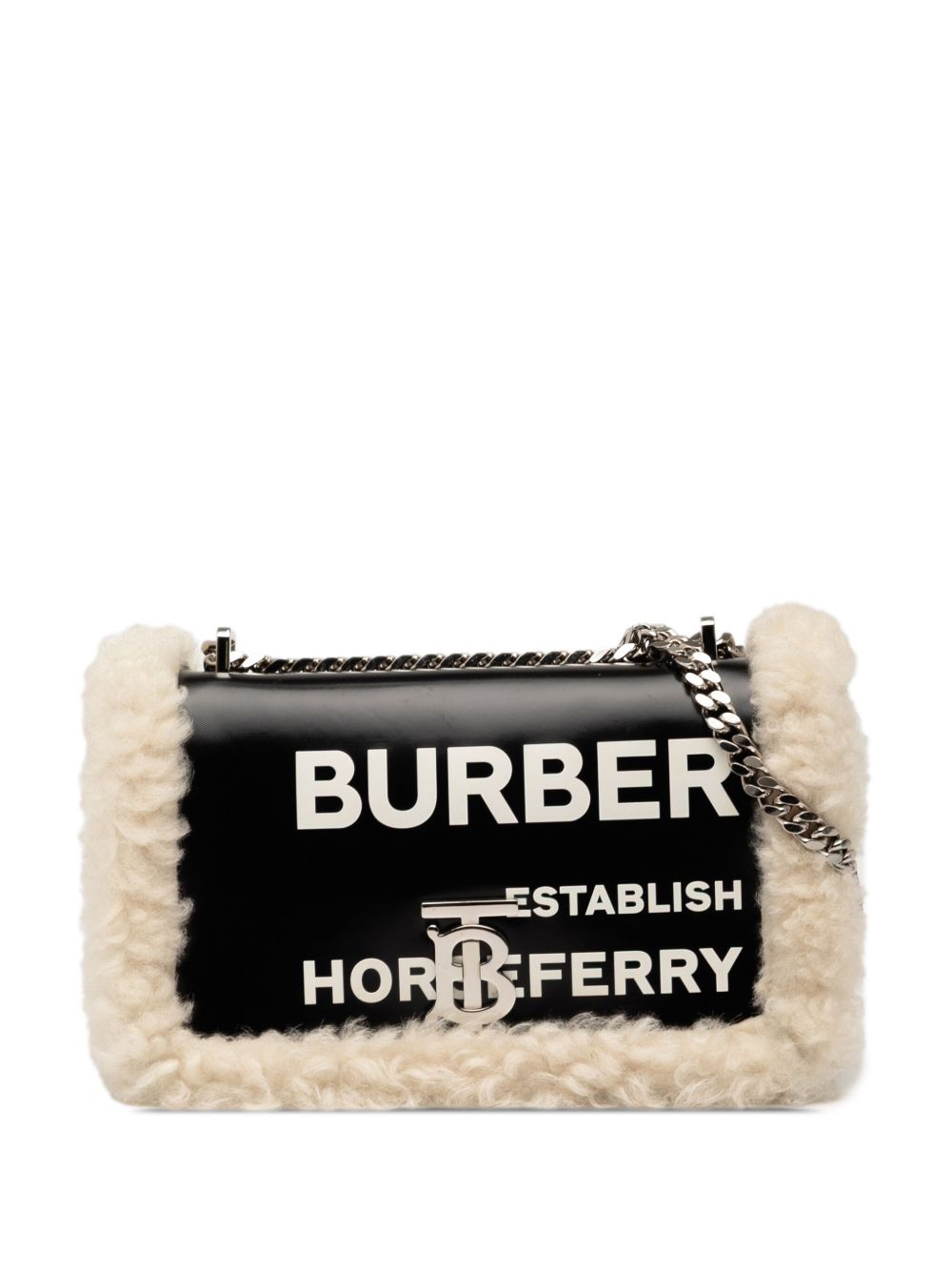 2018-2025 Small Shearling Trimmed Coated Canvas Lola crossbody bag