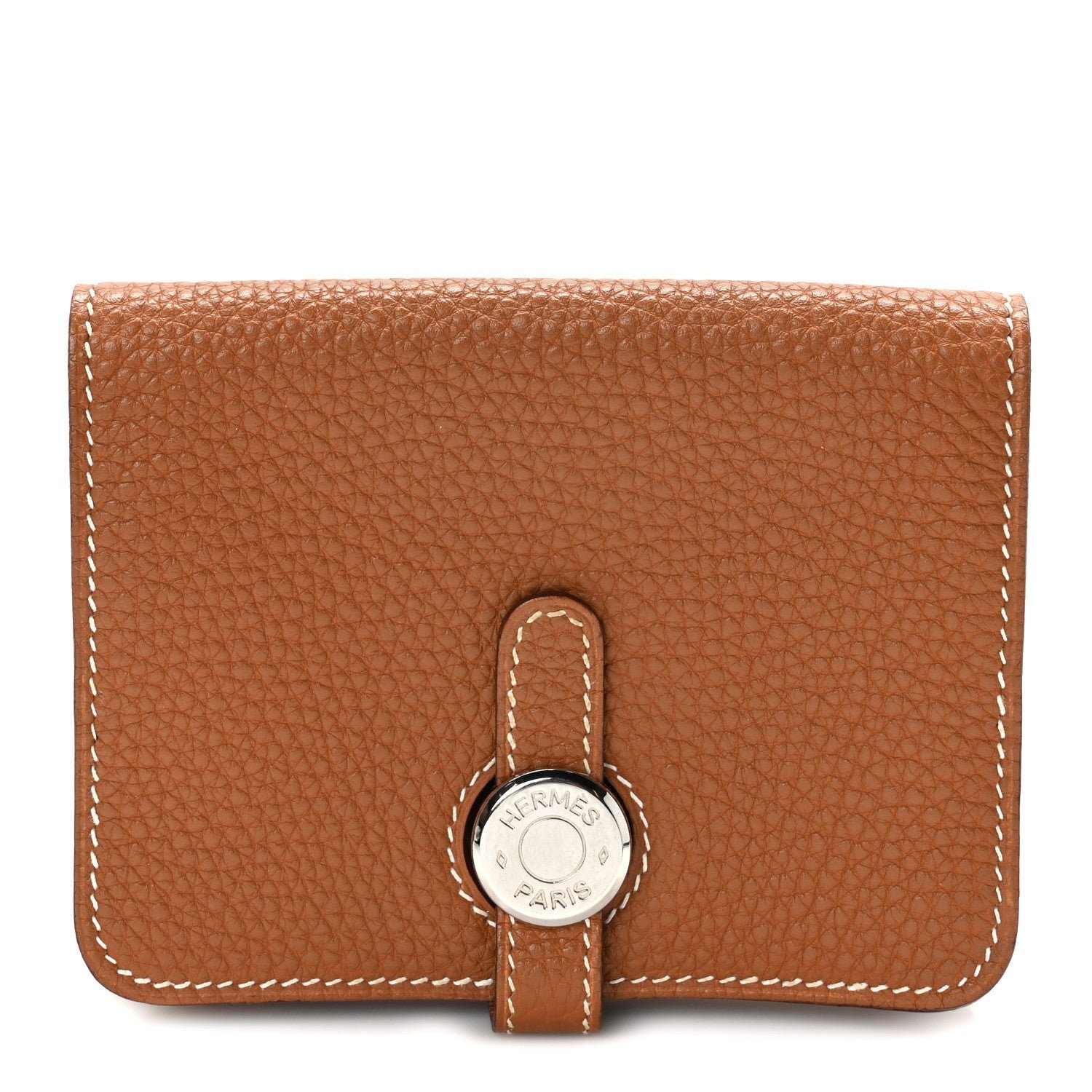 Hermes Togo Dogon Card Case Key Holder Gold