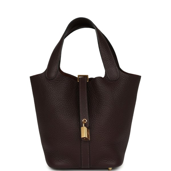 Hermes Picotin Lock 18 Ebene Clemence Gold Hardware