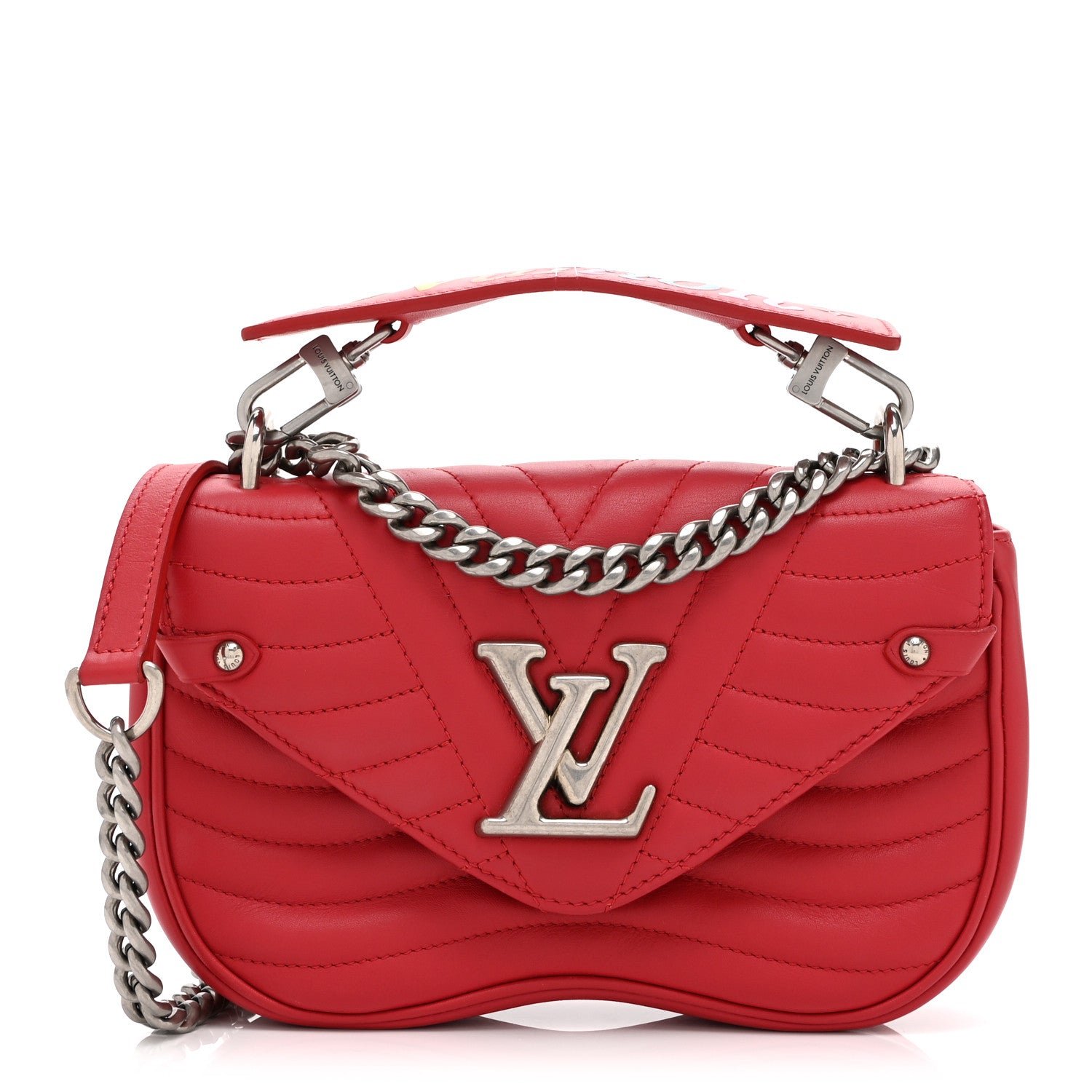 Louis Vuitton Calfskin New Wave Chain PM Scarlet