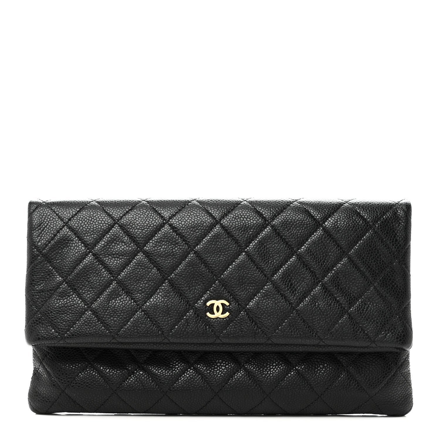 Chanel Caviar Quilted CC Beauty Clutch Black