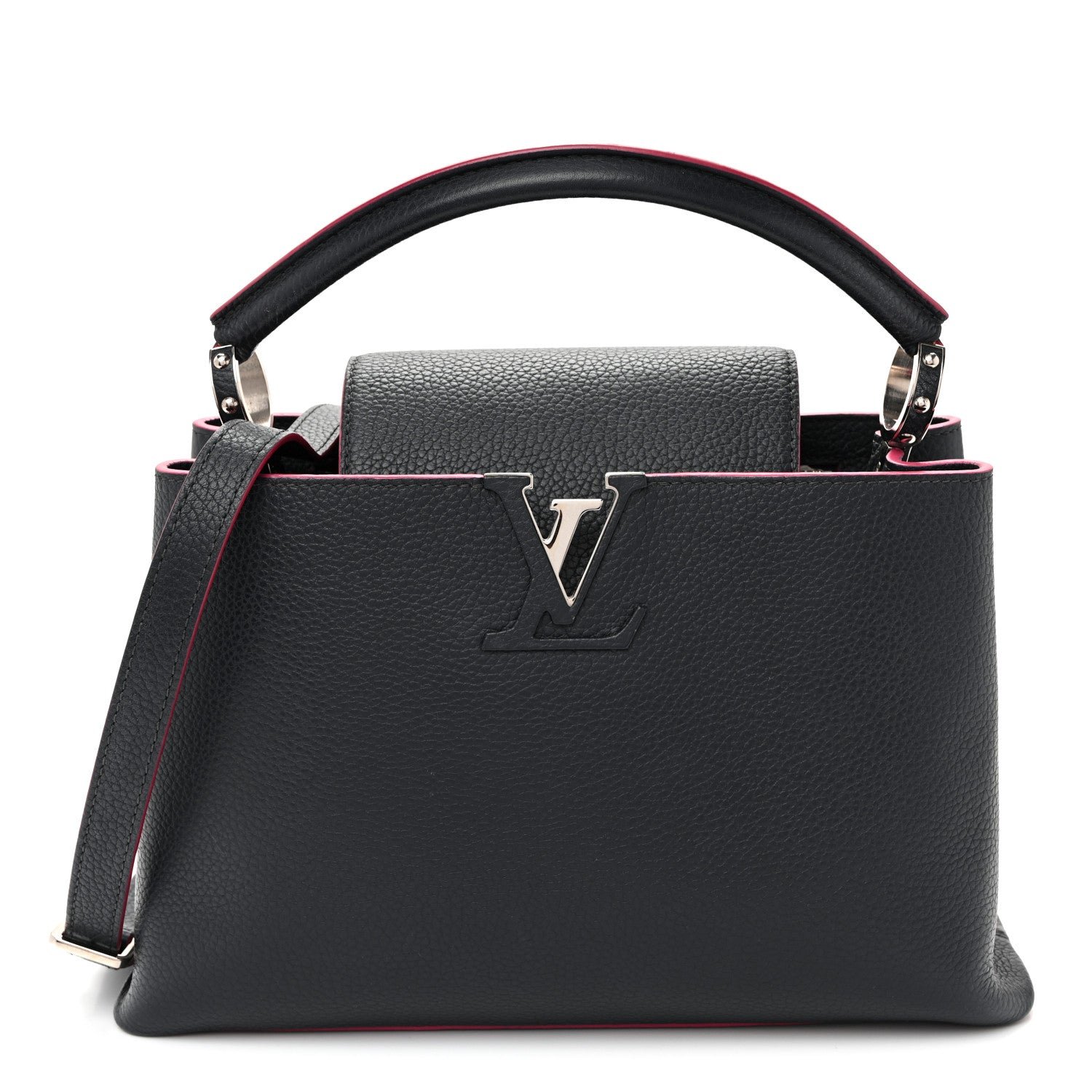 Louis Vuitton Taurillon Capucines PM Marine Rouge