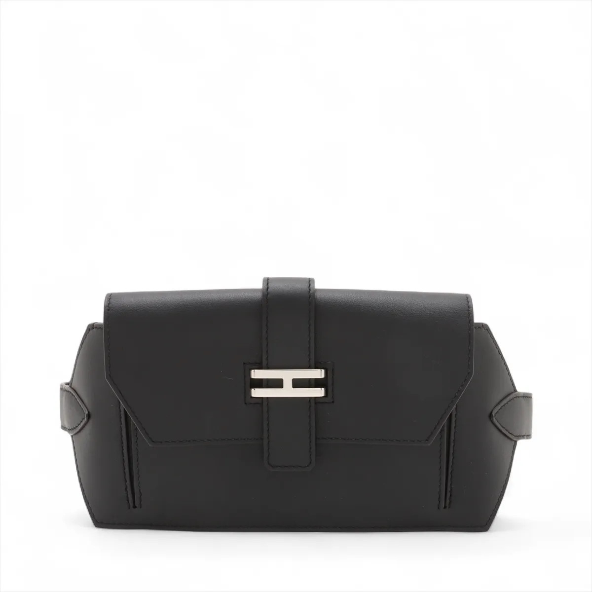 Hermès Elan Pocket 24 Veau Swift Black Silver Metal Fittings