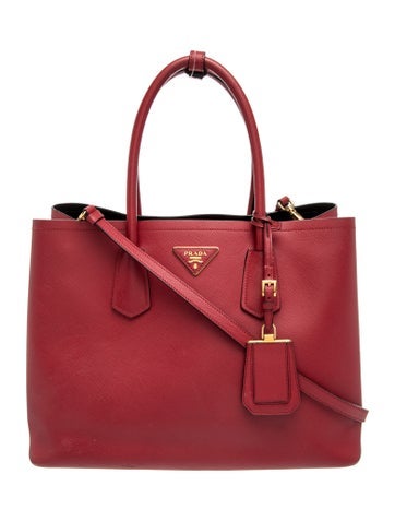 Saffiano Leather Double Bag Medium