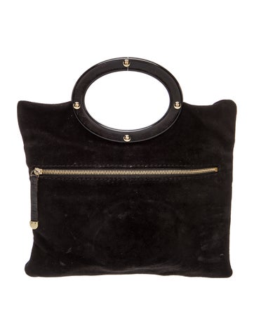 Suede Top Handle Bag
