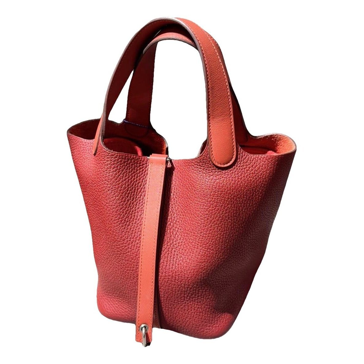 Picotin leather tote