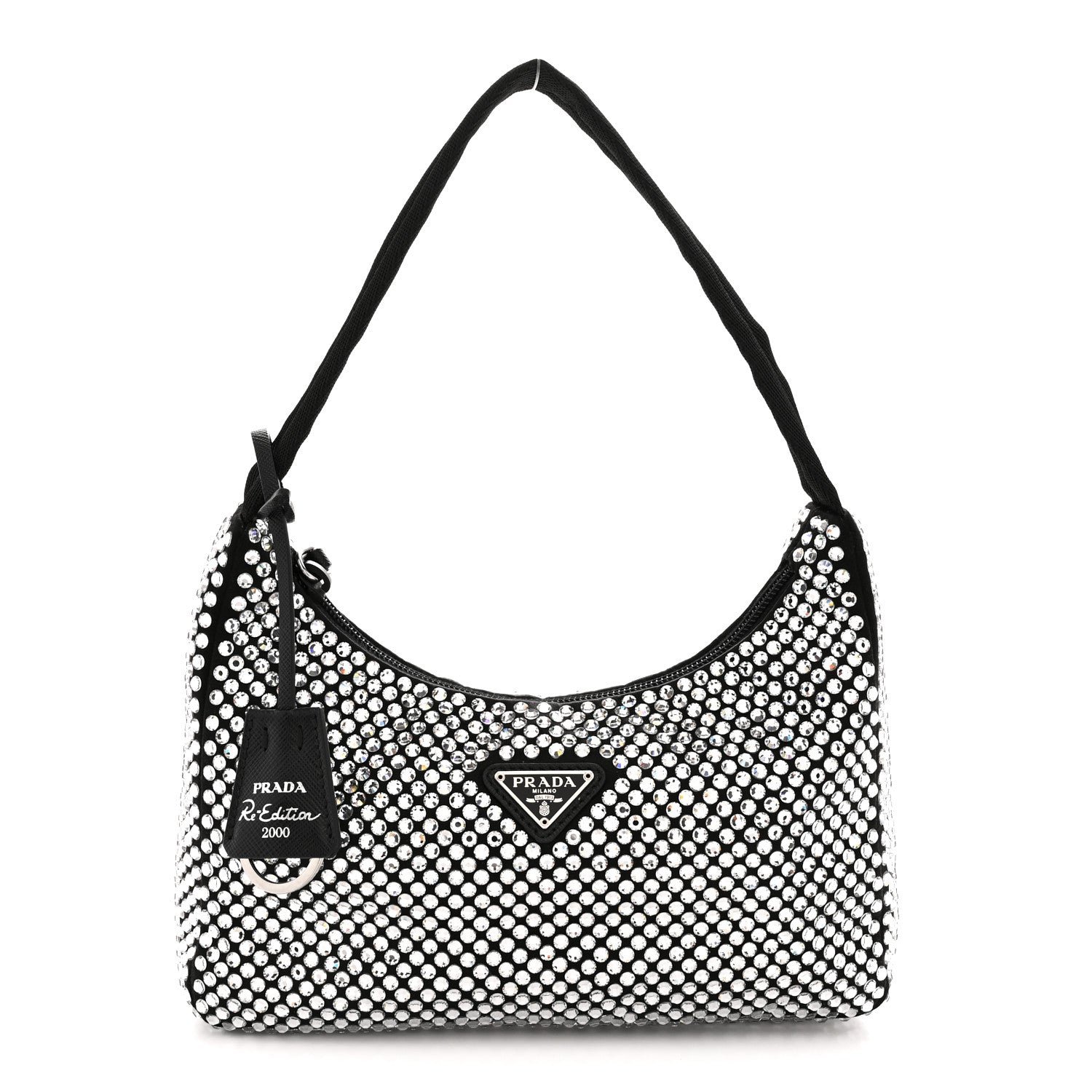 Prada Prada Satin Crystal Mini Re-Edition 2000 Bag Cristal