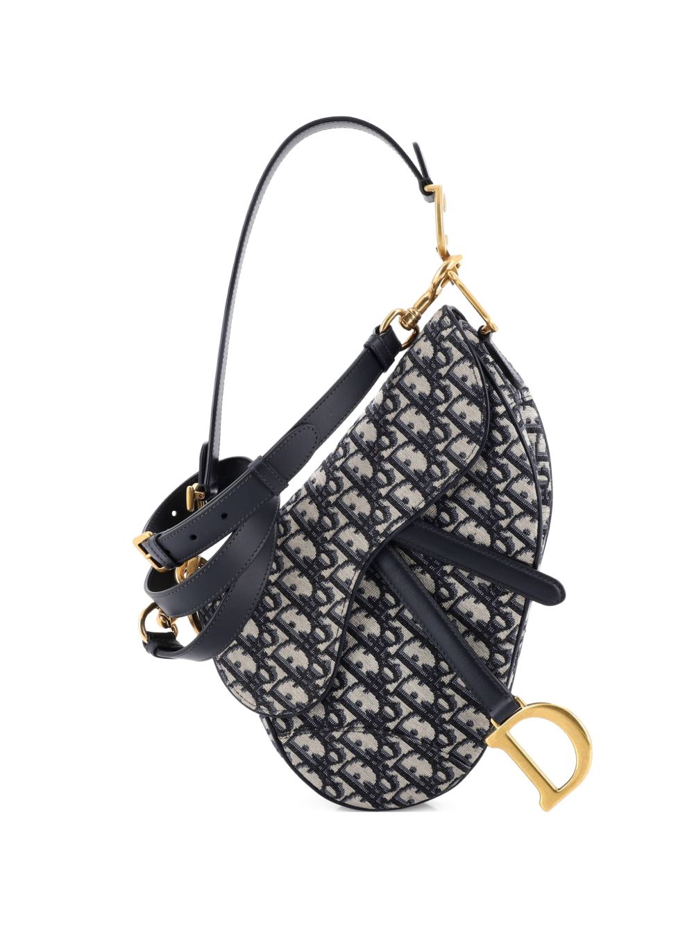 Dior Saddle Handbag with Strap Oblique Canvas Medium shoulder bag