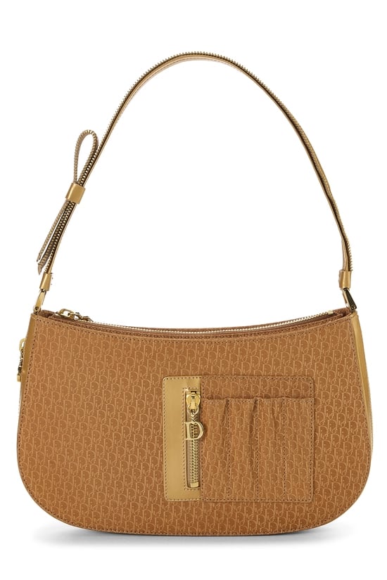 Dior Brown Suede Satchel Shoulder Bag