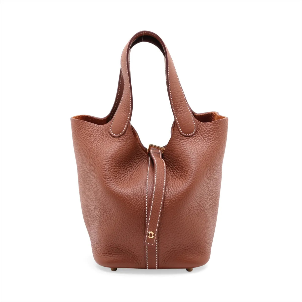 Hermès Picotin Lock 18 PM Taurillon Clemence Gold Gold Metal Fittings