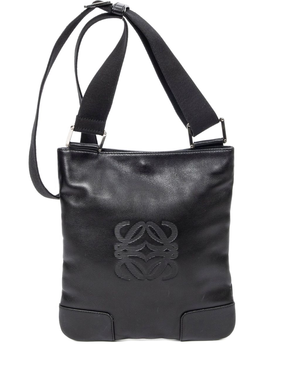 Flat Anagram leather crossbody bag