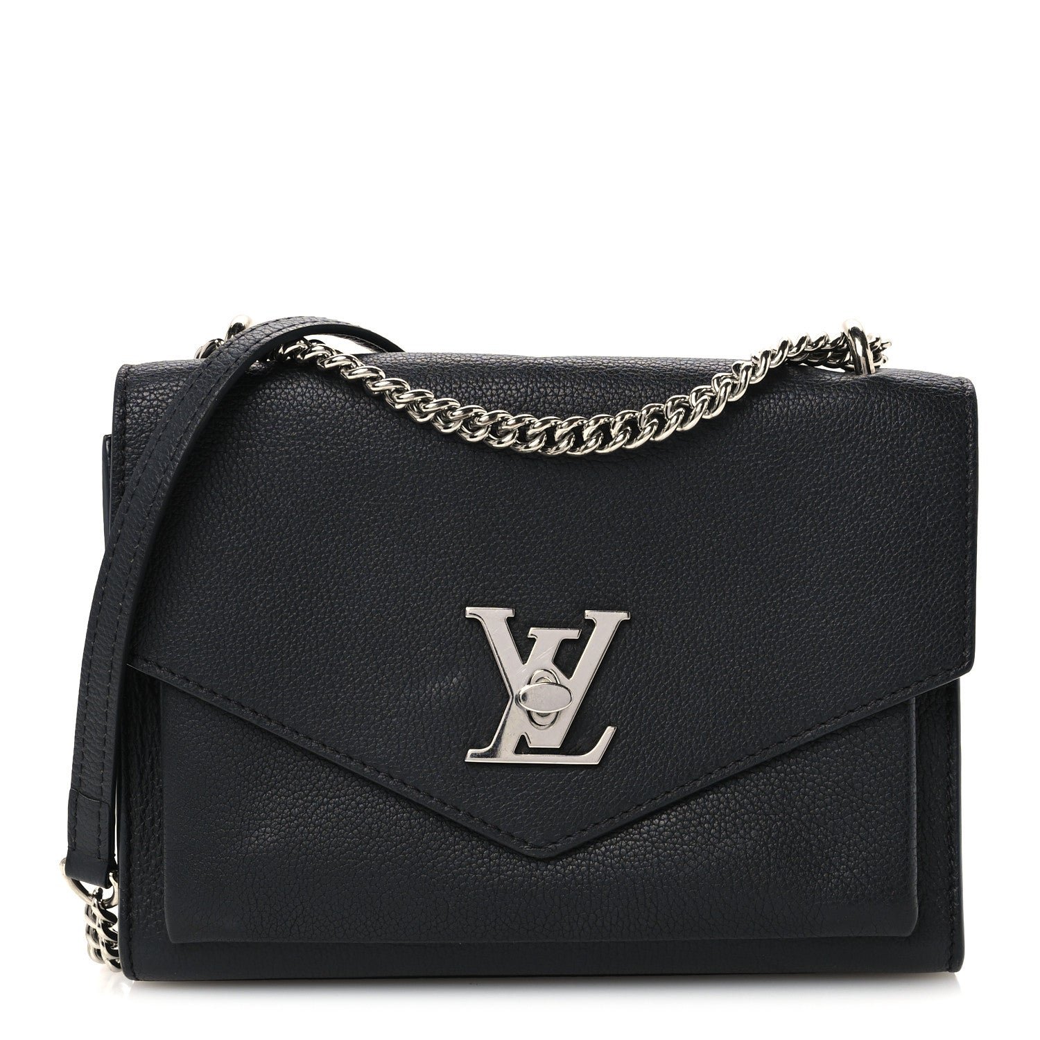 Louis Vuitton Louis Vuitton Soft Calfskin Mylockme Chain Bag BB Black