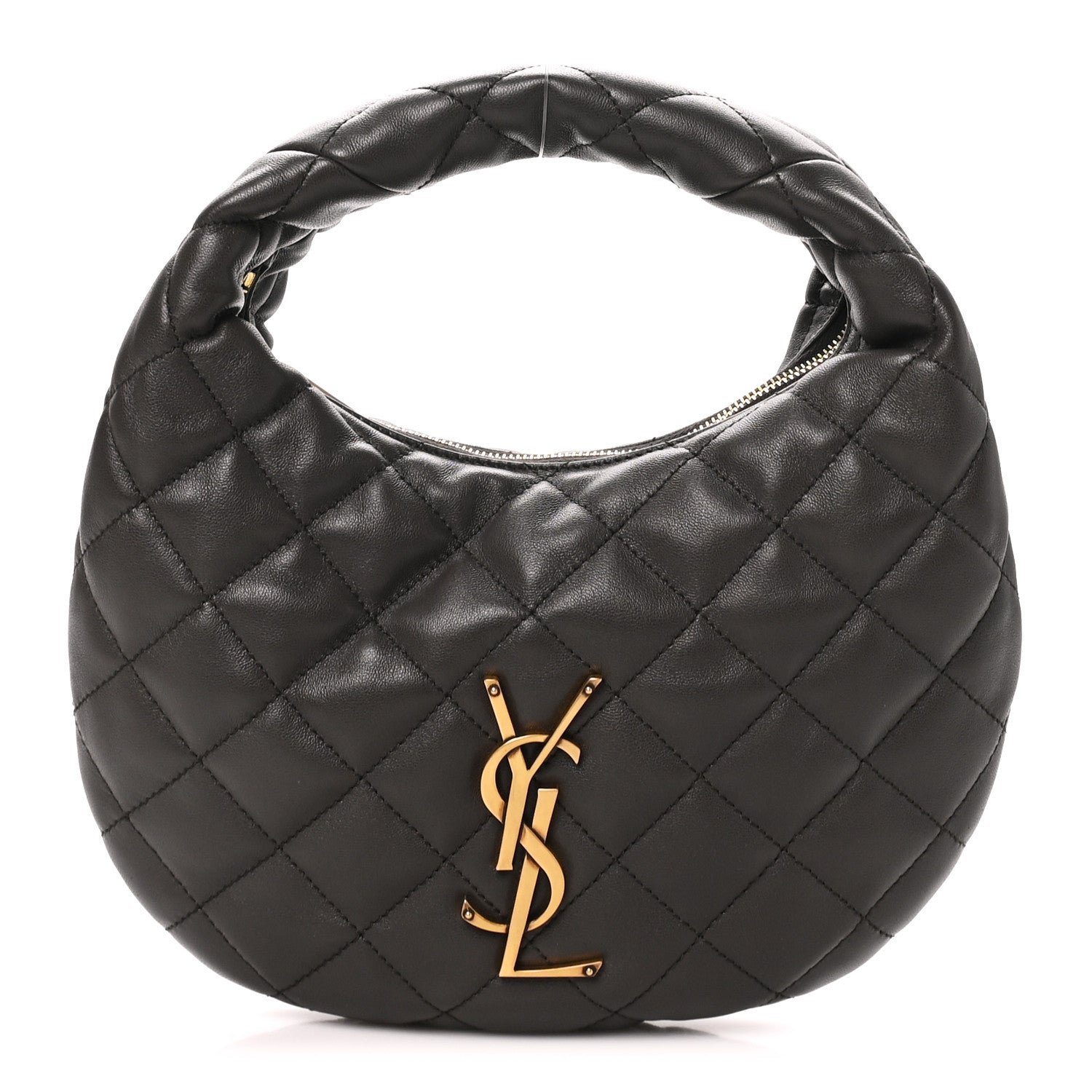 Saint Laurent Lambskin Quilted Icarino Bag Urban Grey