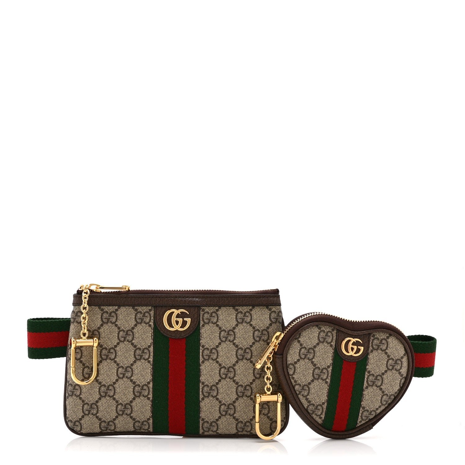 Gucci GG Supreme Monogram Web Ophidia Utility Belt Bag 75 30 Beige Ebony New Acero