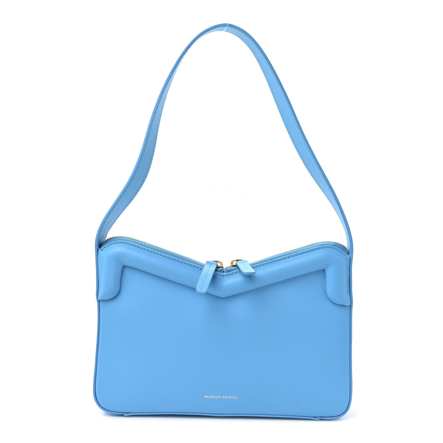 Mansur Gavriel Smooth Calfskin Mini Frame Bag Blue
