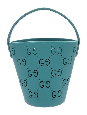 Rubber Kids Perforated GG Supreme bucket bag Small