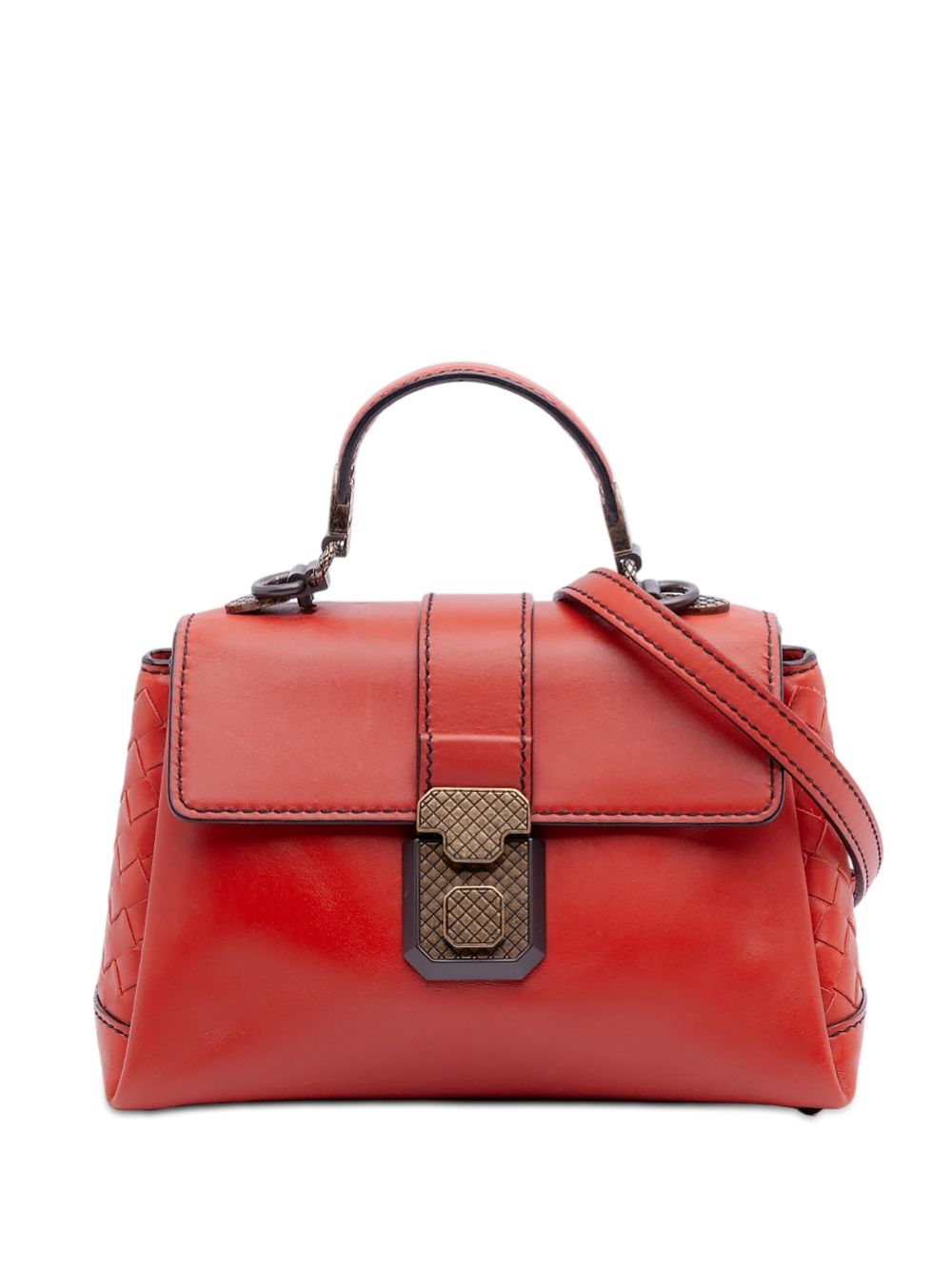 2010-2025 Mini Intrecciato Trimmed Nappa Piazza Top Handle satchel