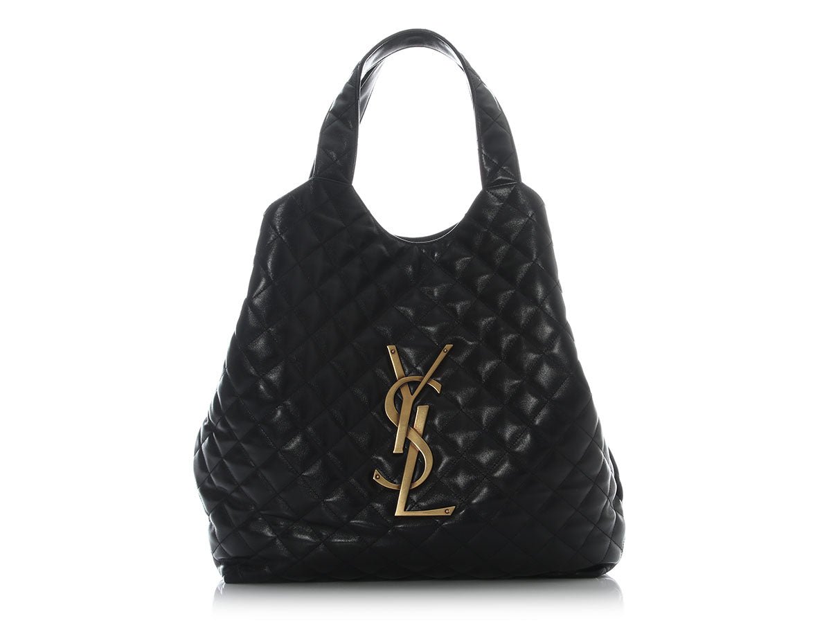 Saint Laurent Black Maxi Icare Shopping Bag