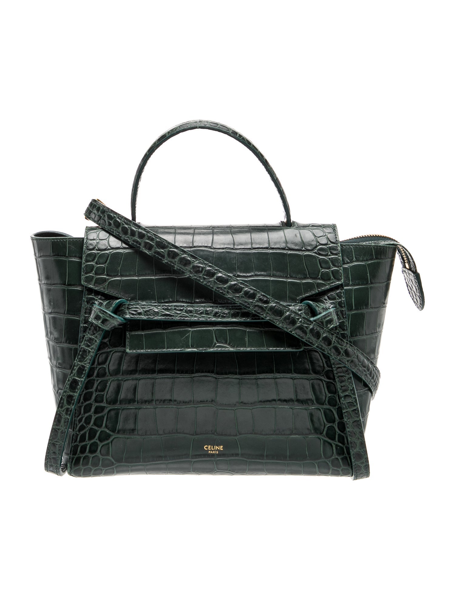 Embossed Leather Belt Bag