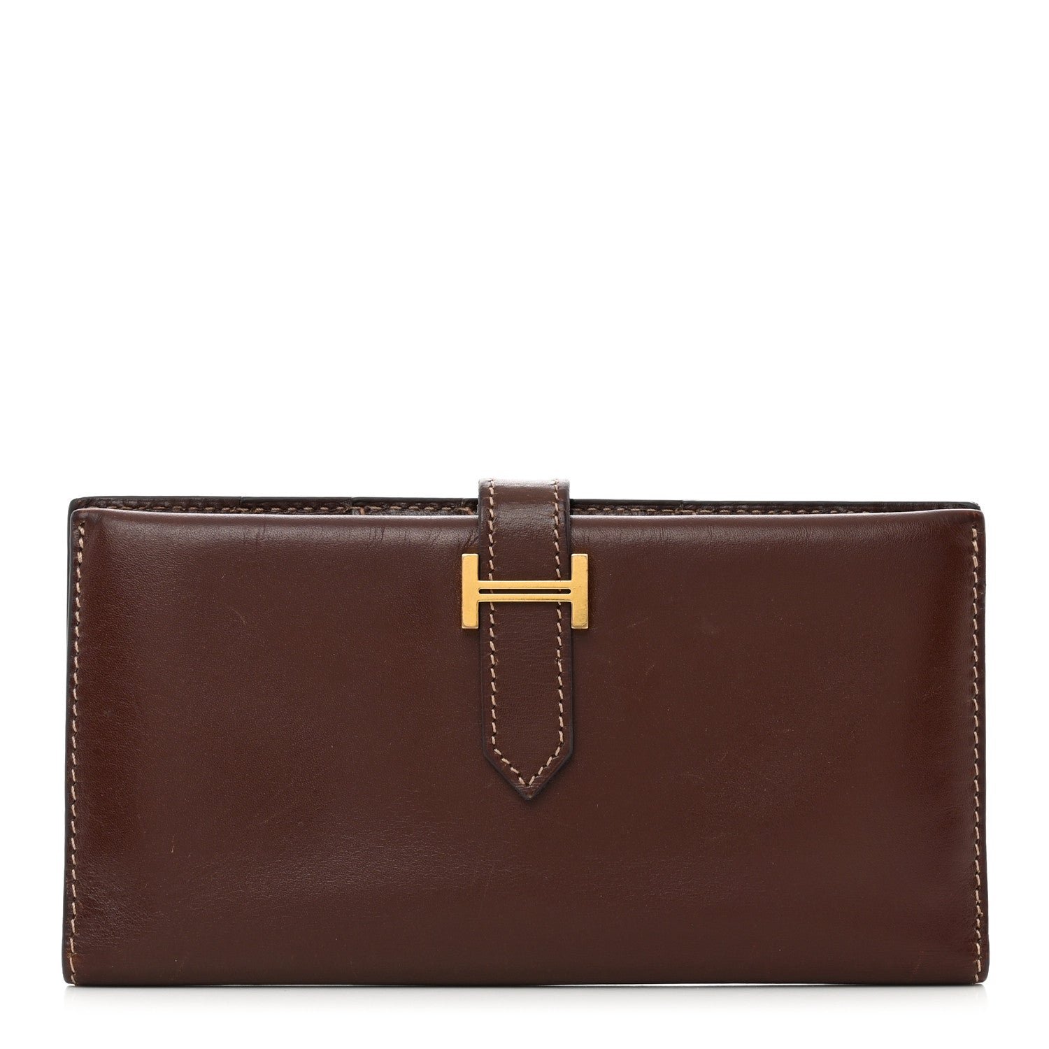 Hermes Box Bearn Gusset Wallet Havane