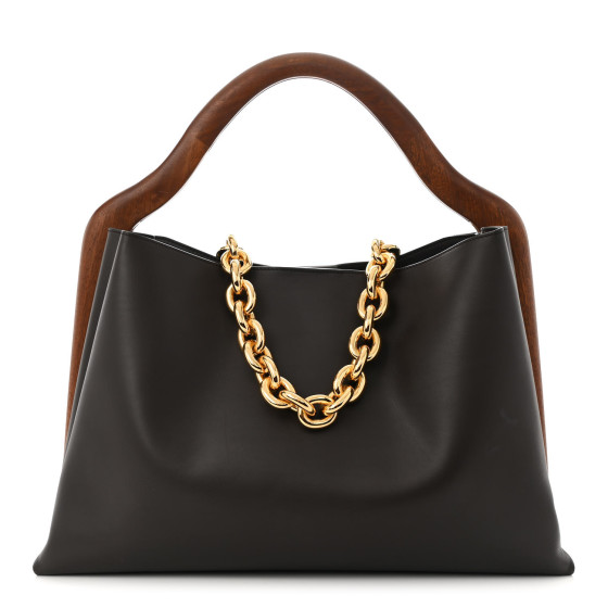 Bottega Veneta Calfskin Wood Mount Fondant