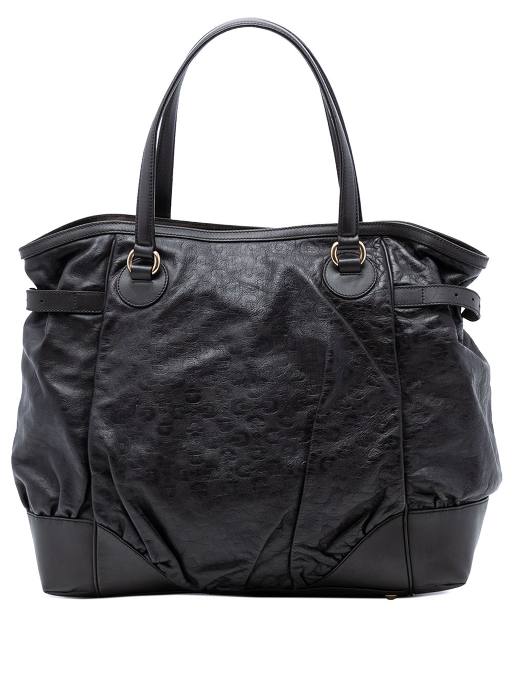 2016-2026 Embossed Leather Horsebit Full Moon tote bag