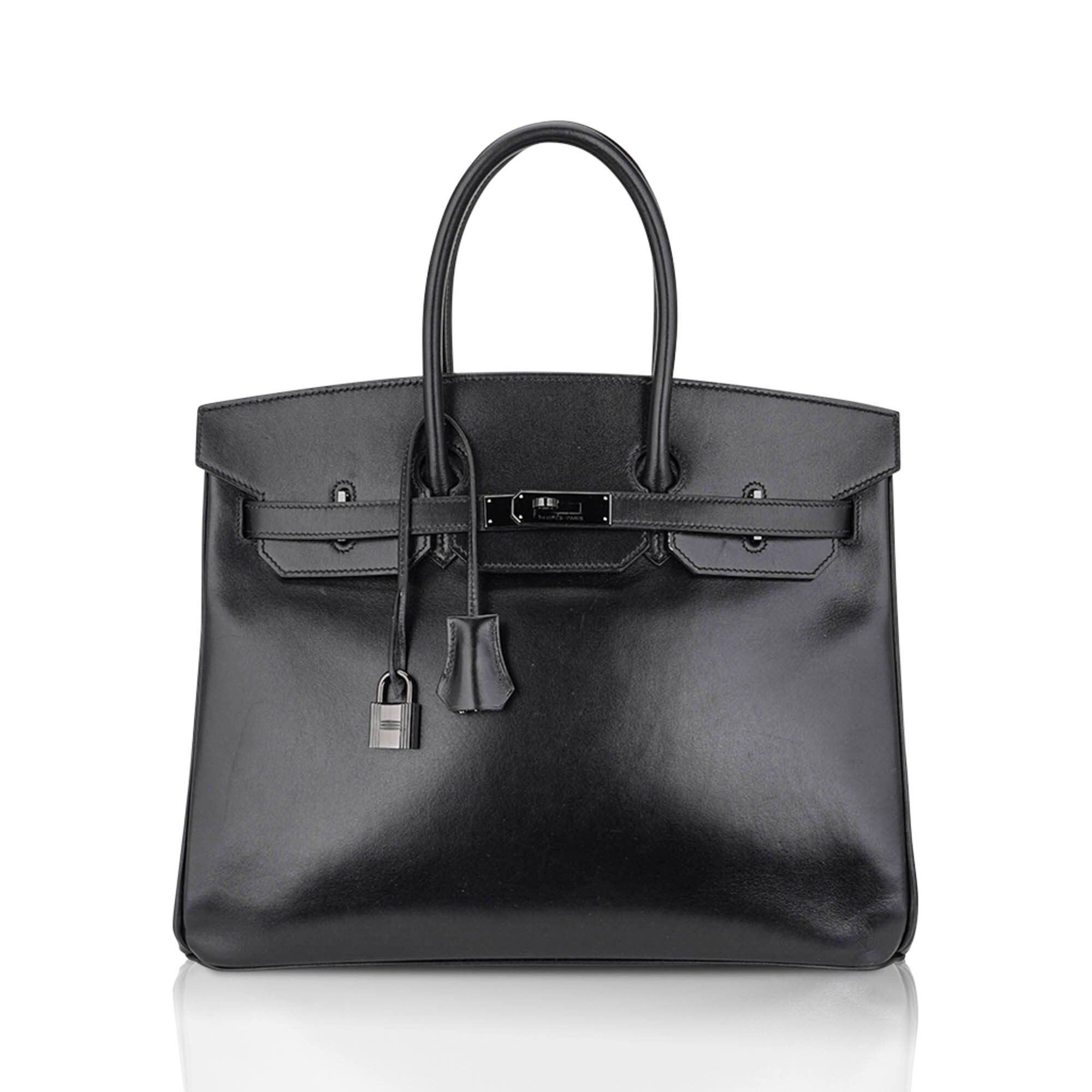 Hermes Hermes Birkin Limited Edition So Black 35 Bag Box Leather and Black Hardware