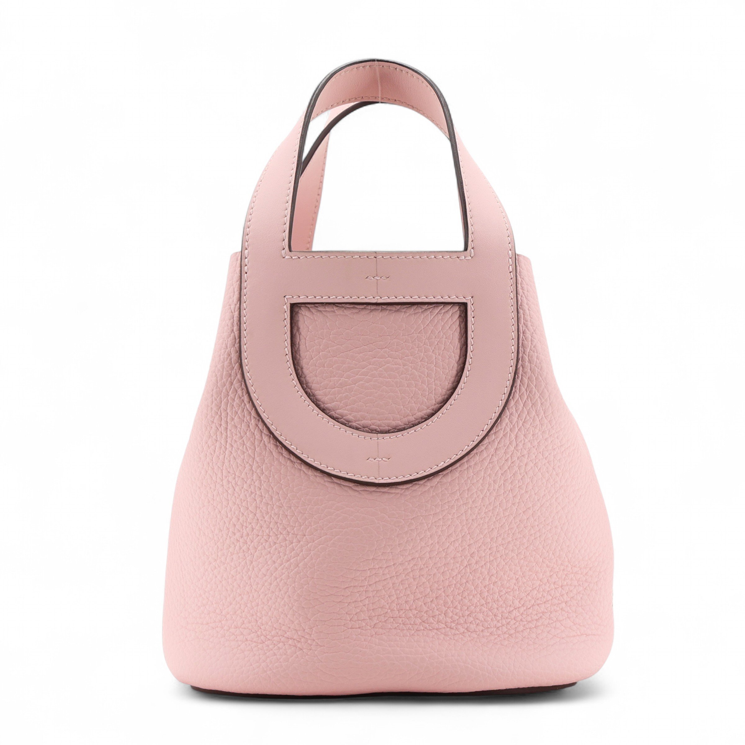 Excellent ( Rank SA ) HERMÈS In-The-Loop 18 Rose Sakura (3Q) Clemence Palladium hardware W (2024)