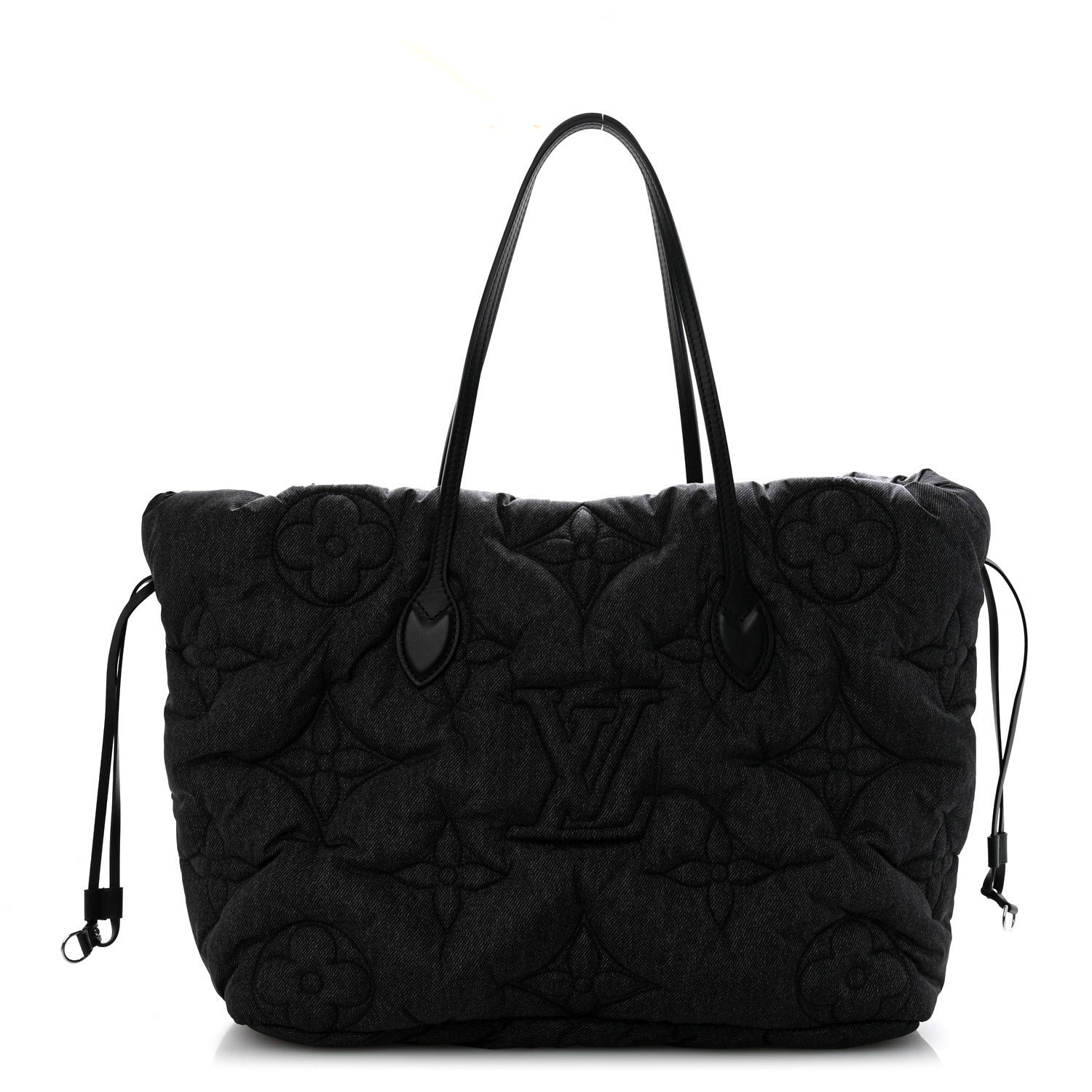 Louis Vuitton Nylon Reversible Neverfull Inside Out MM Black Jeans