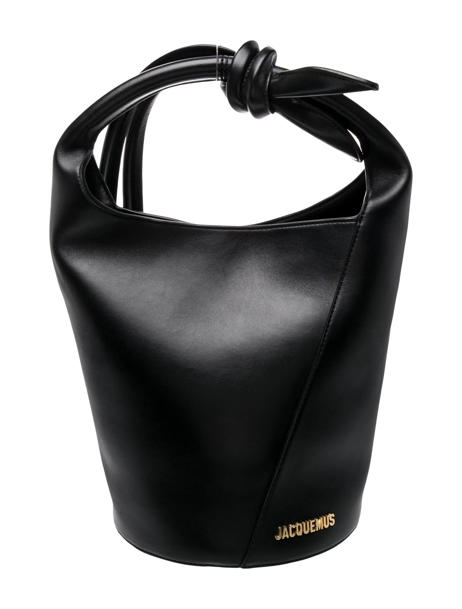Leather Le Petit Tourni Knot-Detailed Leather Bucket Bag Mini