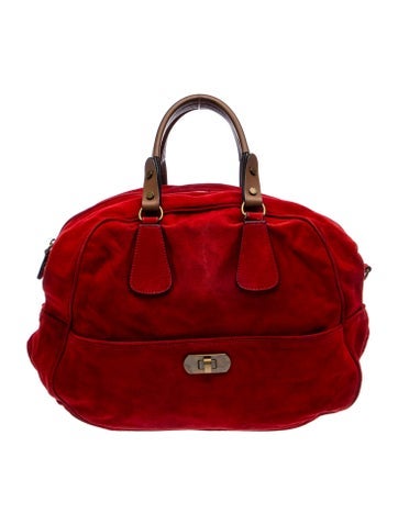 Suede Top Handle Bag