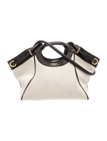 Balmain Canvas Shoulder Bag Medium