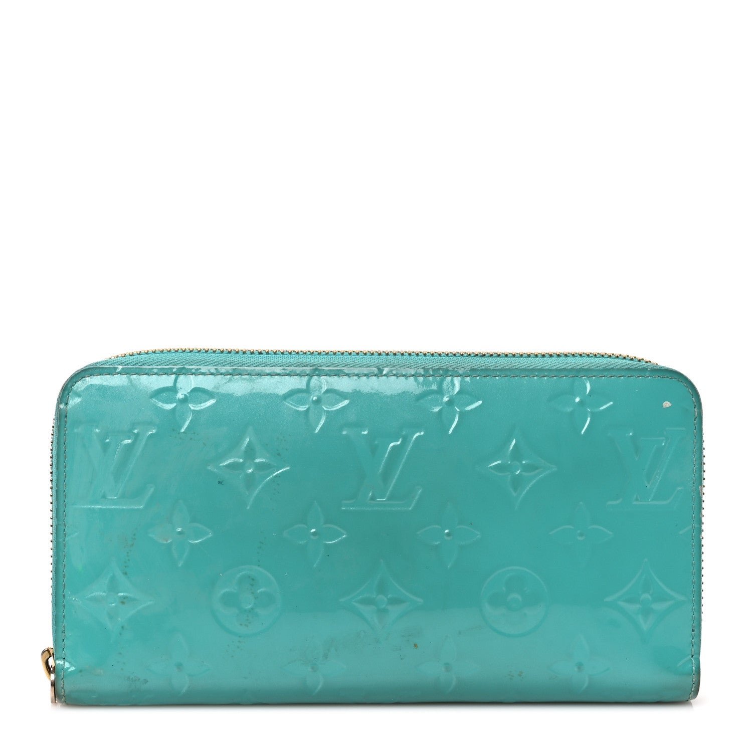 Louis Vuitton Vernis Zippy Wallet Bleu Lagon