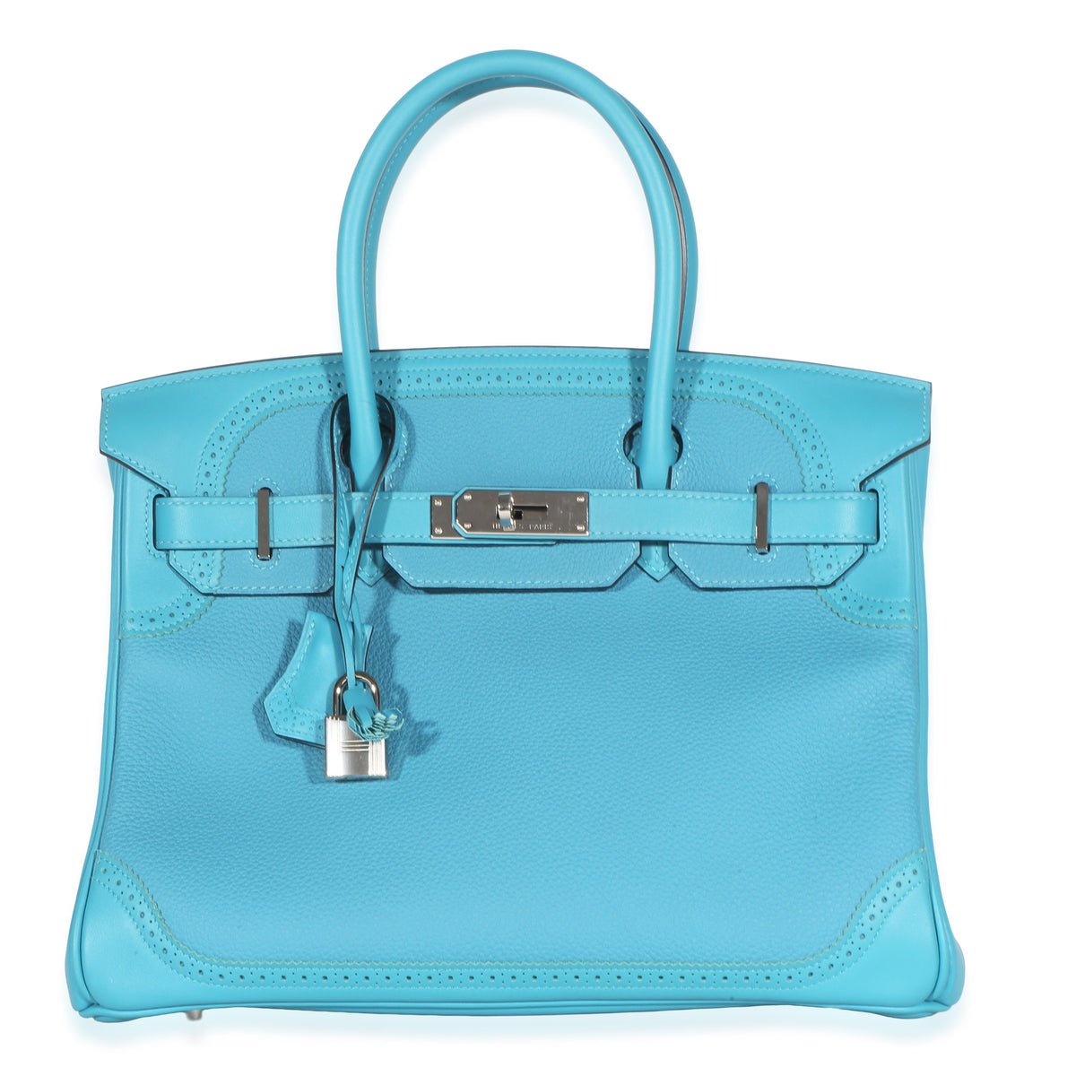 Turquoise Togo Swift Ghillies Birkin 30 PHW
