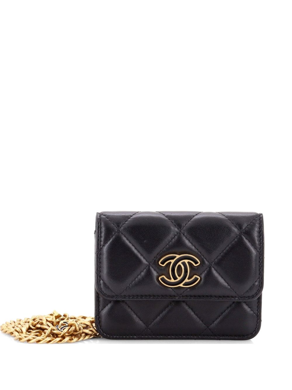 Pending CC Flap Chain Quilted Lambskin Mini belt bag