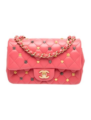 Classic Rectangular Mini 18K Lucky Charms Flap Bag