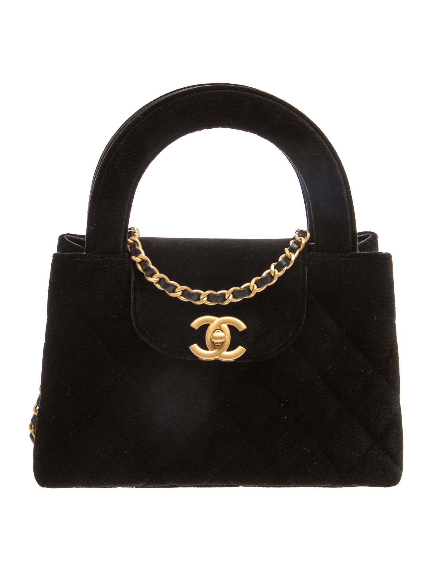 Nano Velvet Kelly Bag