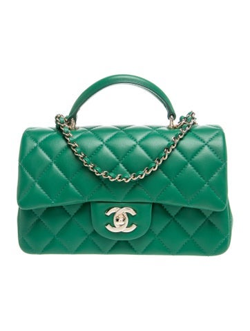 Classic Rectangular Mini Top Handle Flap Bag