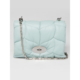 Mulberry Mulberry Acrylic Green Quilted Leather Little Softie Crossbody Bag