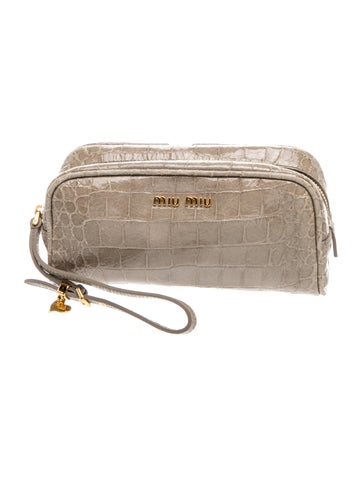 Embossed Leather Clutch