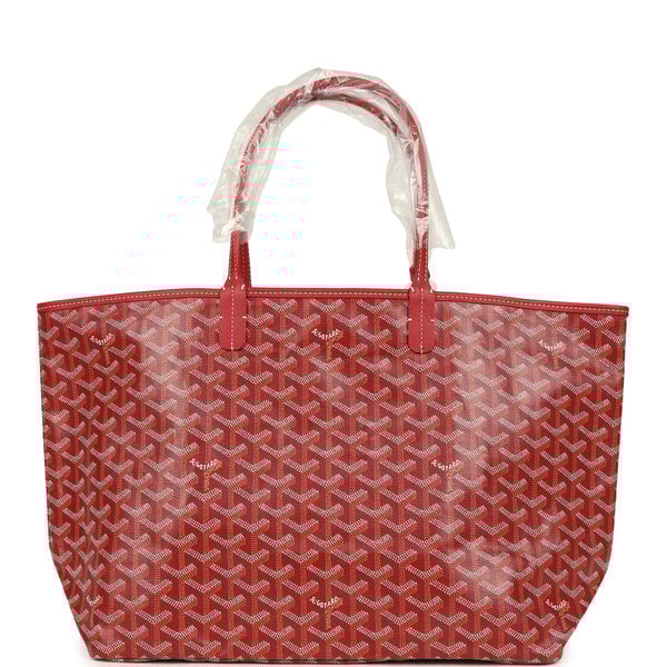 Goyard Goyard Goyardine Red Saint Louis PM Tote Bag Palladium Hardware