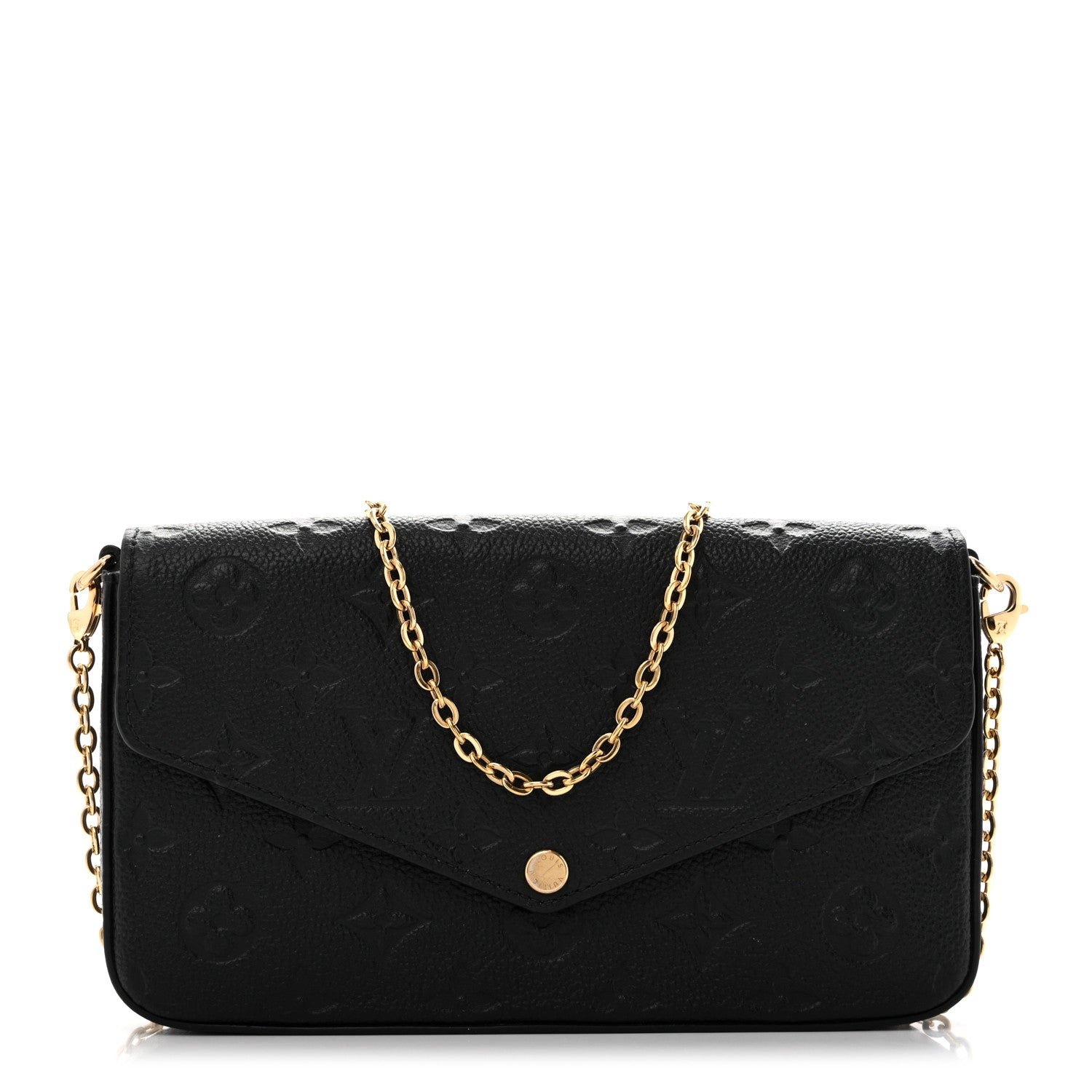 Louis Vuitton Empreinte Pochette Felicie Chain Wallet Black