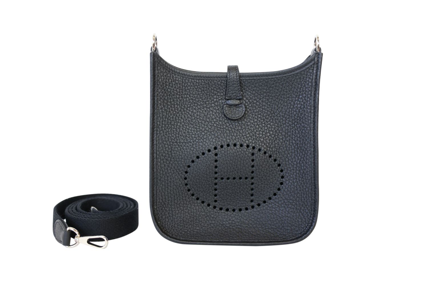 Hermes Hermes Evelyne TPM, Black with Palladium Hardware, Preowned in Box WA001