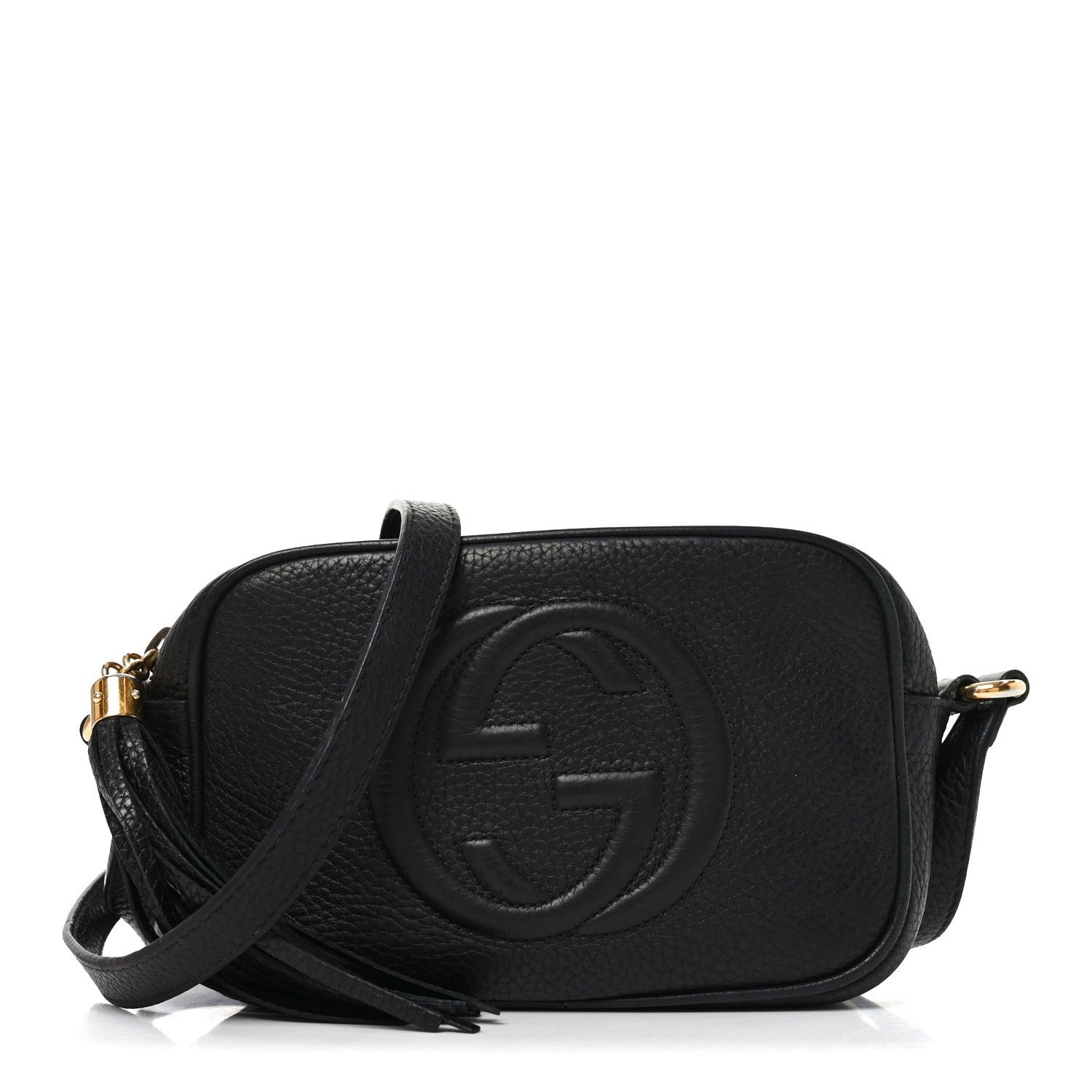 Gucci Pebbled Calfskin Mini Soho Disco Bag Black