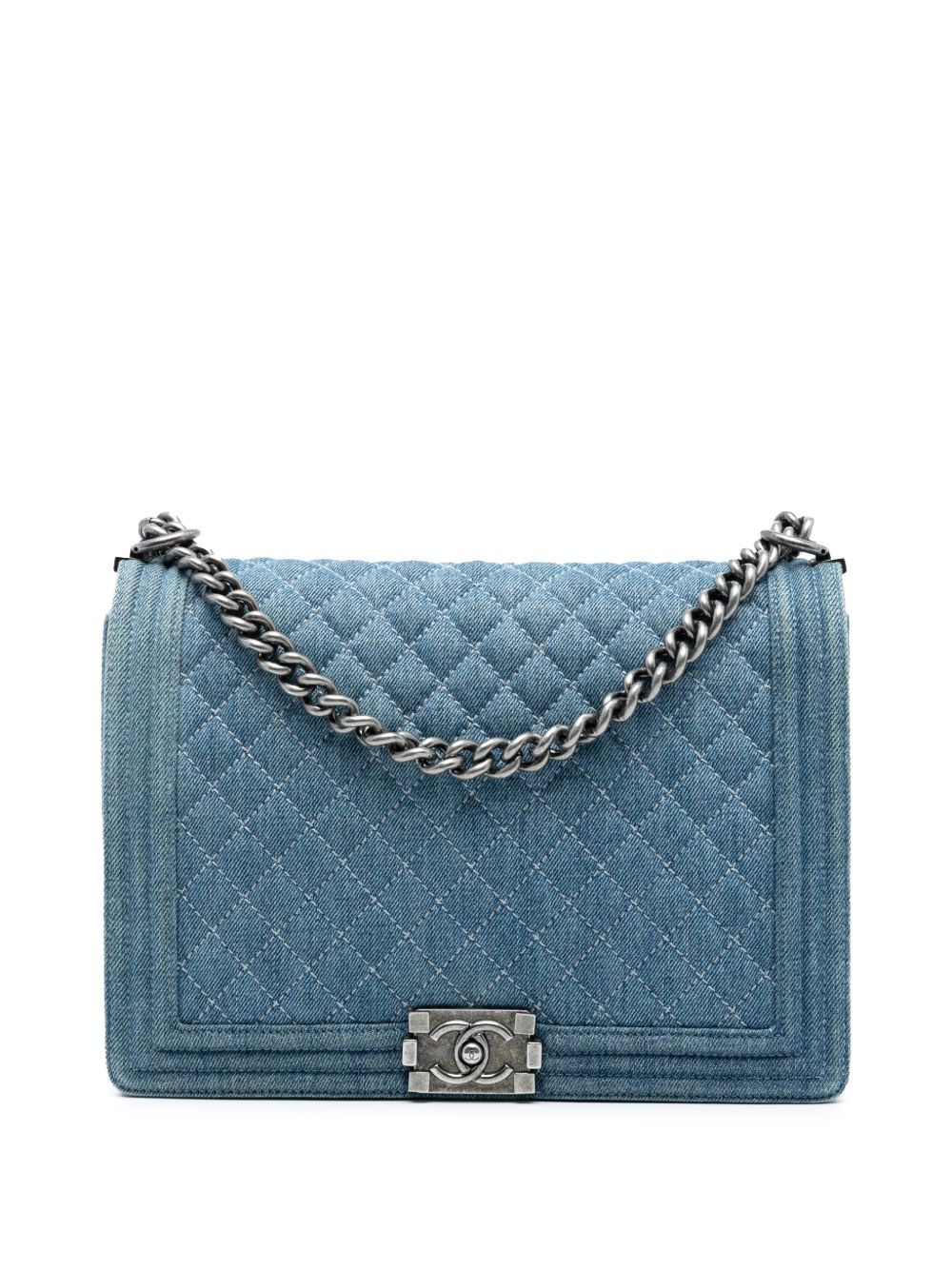 2012-2013 Large Quilted Denim Boy Flap crossbody bag