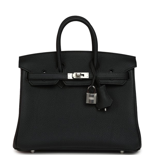 Hermes Birkin 25 Black Togo Palladium Hardware