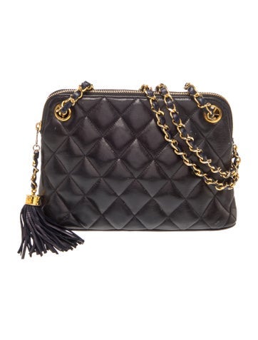 Quilted Tassel Shoulder Bag