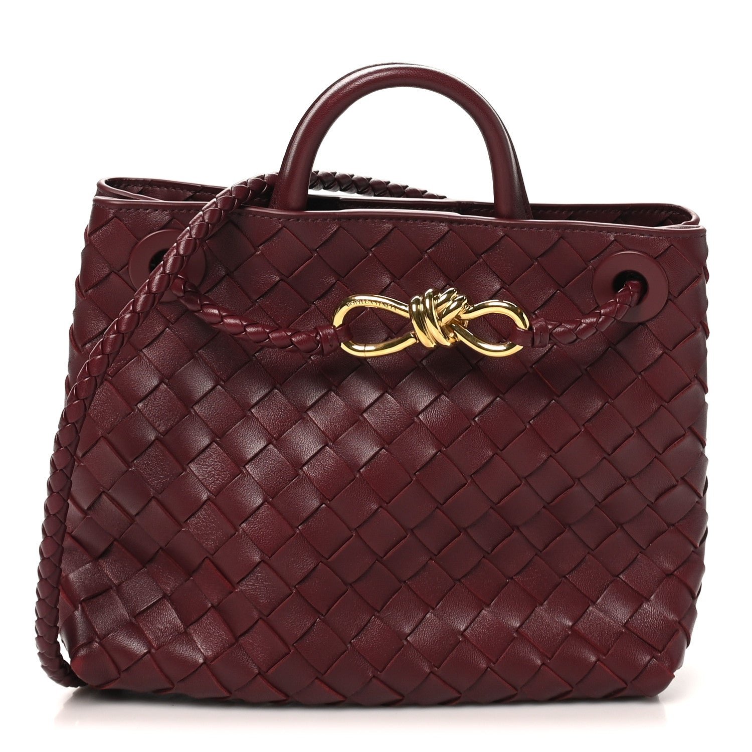 Bottega Veneta Bottega Veneta Nappa Intrecciato Small Andiamo Shoulder Bag Barolo