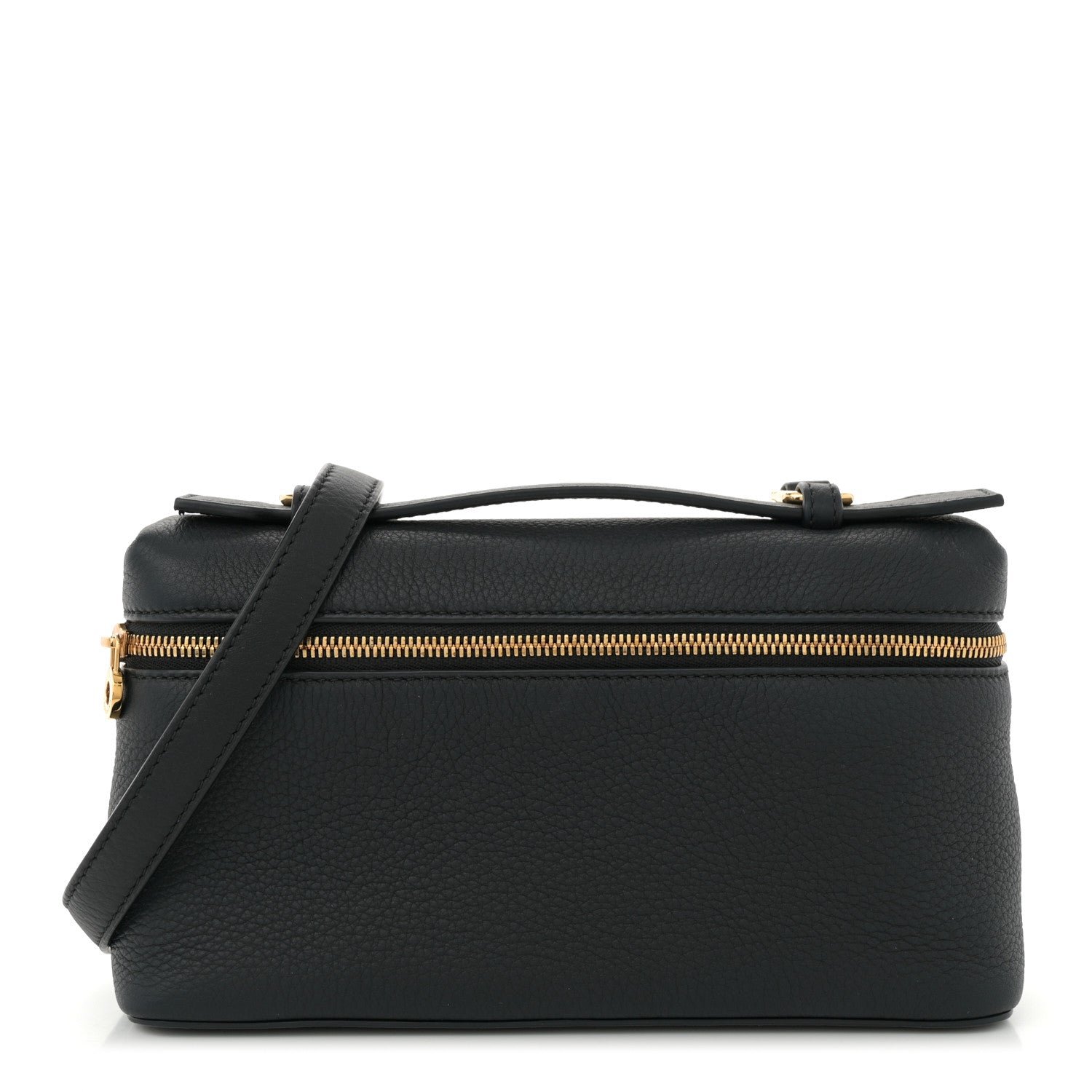 Loro Piana Grained Calfskin L19 Extra Pocket Pouch Black