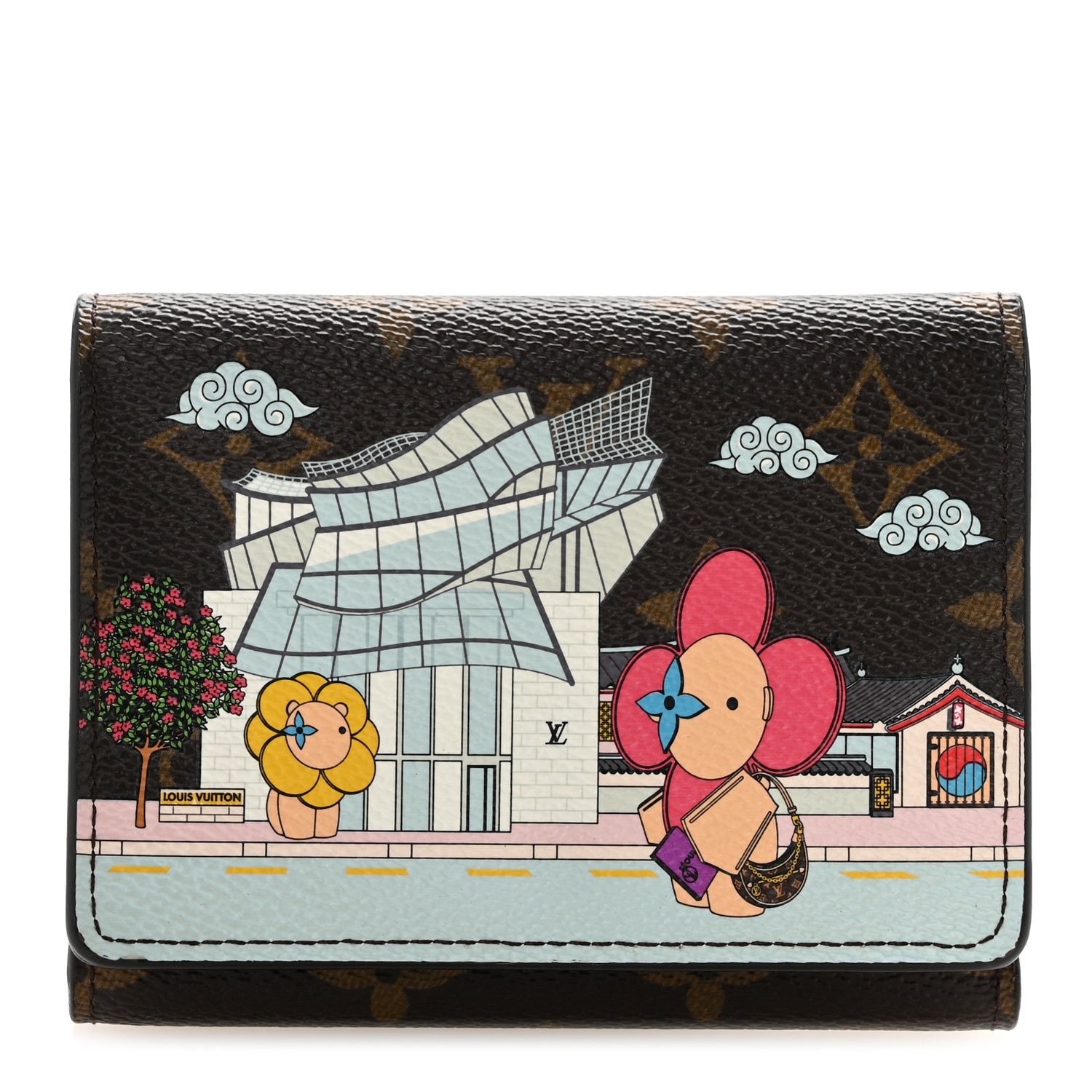 Louis Vuitton Monogram 2022 Christmas Animation Seoul Victorine Wallet Fuchsia Fuchsia